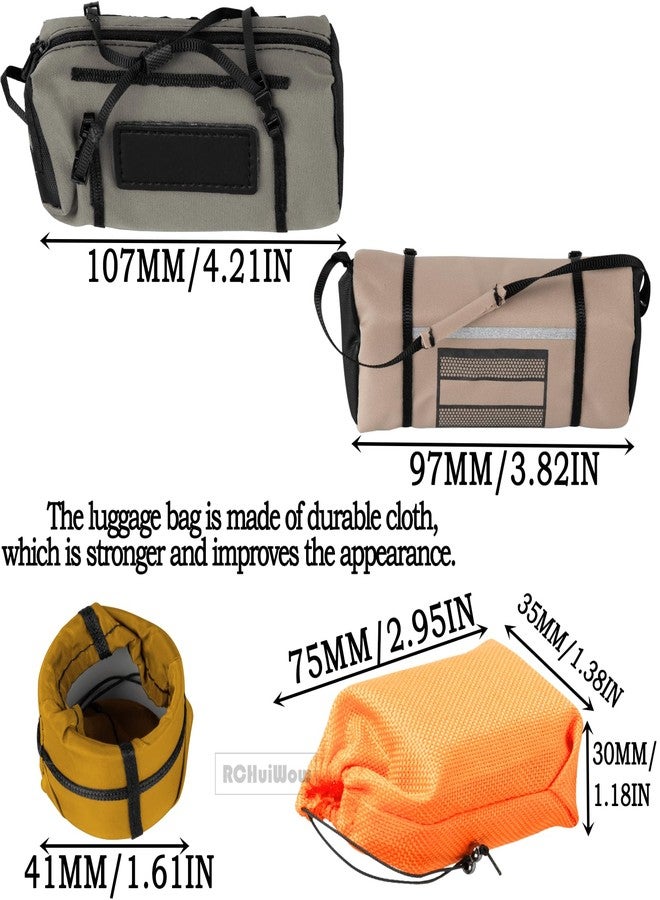 RCHuiWow RC Crawler Simulation Decoration Upgrades Part for SCX10 TRX4 TRX6 Red cat,Shovel,Storage Bag,Antennas,Pot Bag,Monkey Pole,Oil Drum Set,Large outsourcing,ARB Bag,Suitcase,Tent,Red - Image 3